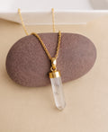 Minimal Clear Quartz Crystal Pendant Necklace