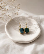 Emerald Regal Gold Earrings
