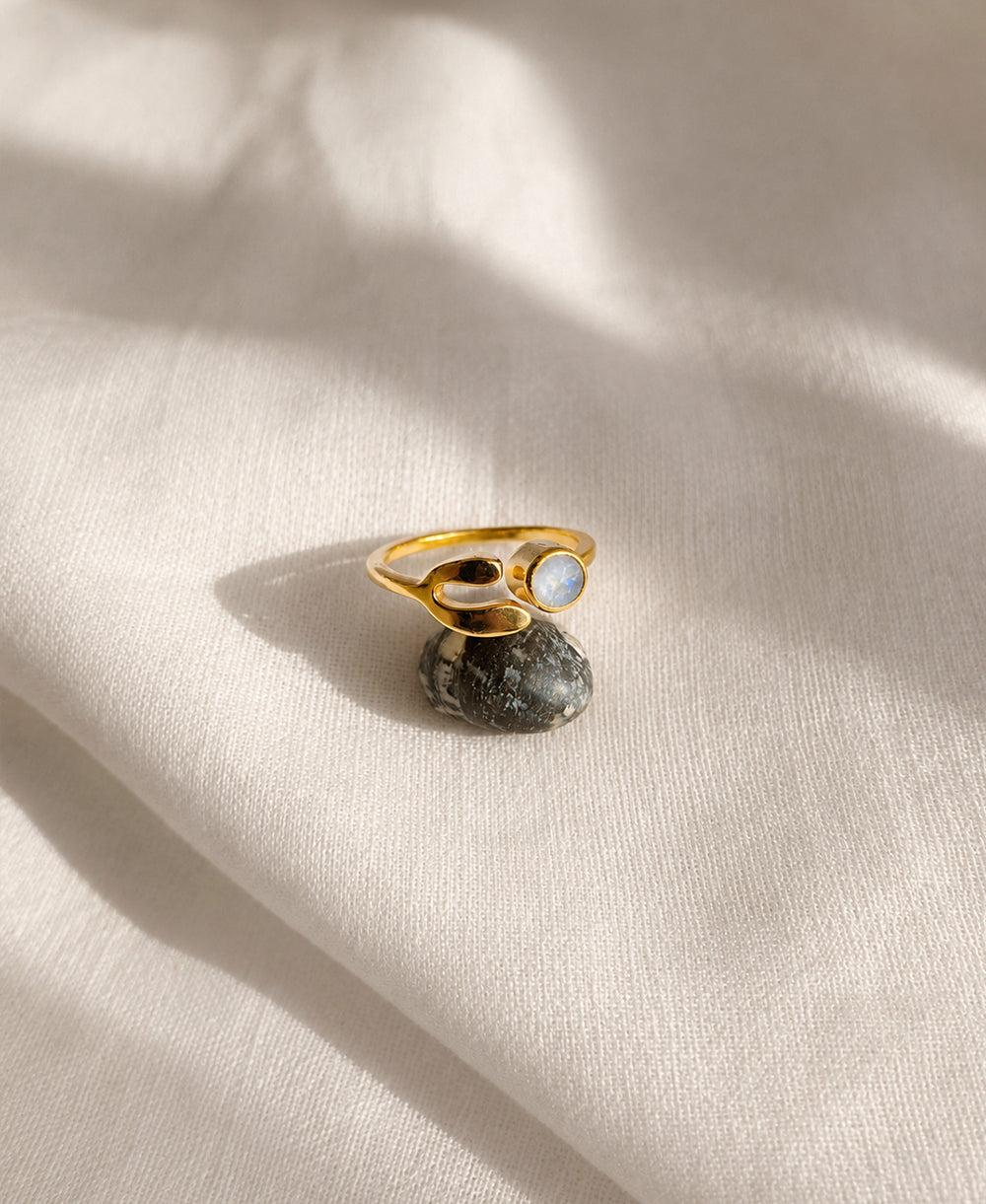 Moon Glow 18K Gold Plated Ring