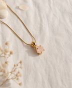 Blush Aura Rose Quartz 18K Gold Plated Necklace