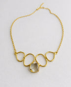 Smoky Quartz Multi-Loop Statement Necklace