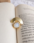 Moonstone Arc Gold Ring photo 4