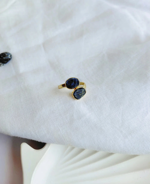 Blue Kyanite Calm Stone Adjustable Ring