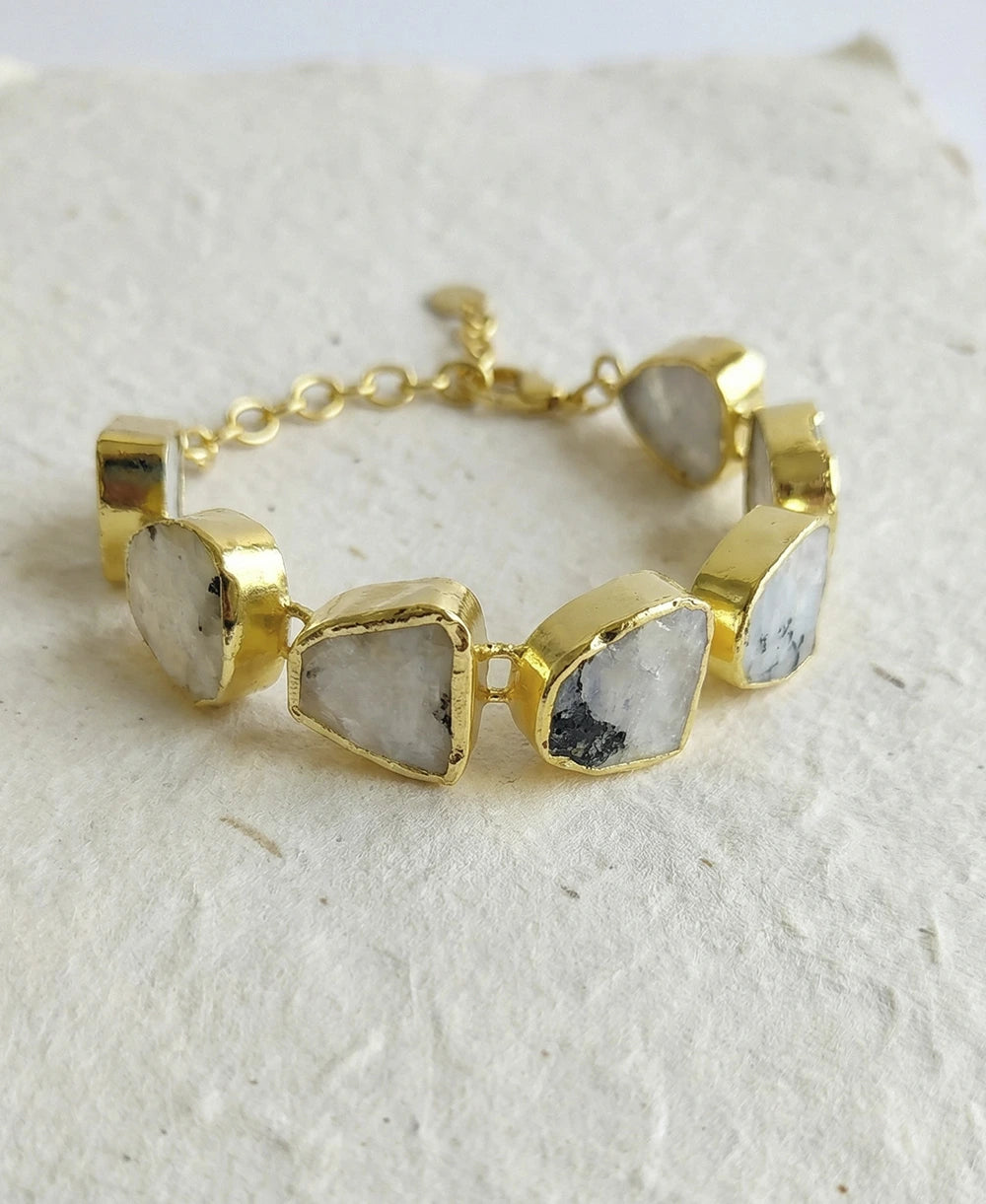 Boho Moonstone Gemstone Bracelet