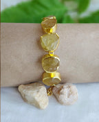 Golden Glow Raw Citrine Statement Bracelet