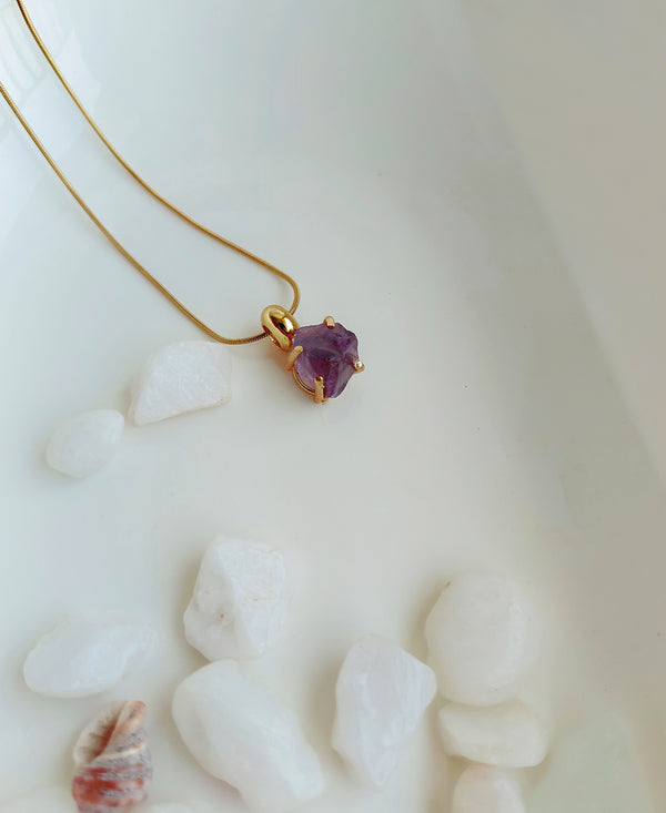 Violet Soul Amethyst 18K Gold Plated Necklace