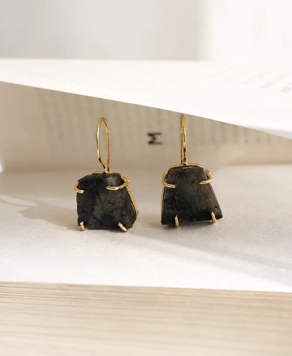 Black Onyx Noir Drop Earrings