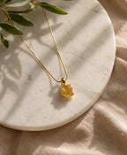 Golden Ray Citrine 18K Gold Plated Necklace