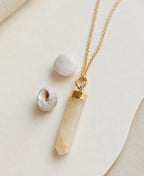 Natural Healing Crystal Pendant Necklace