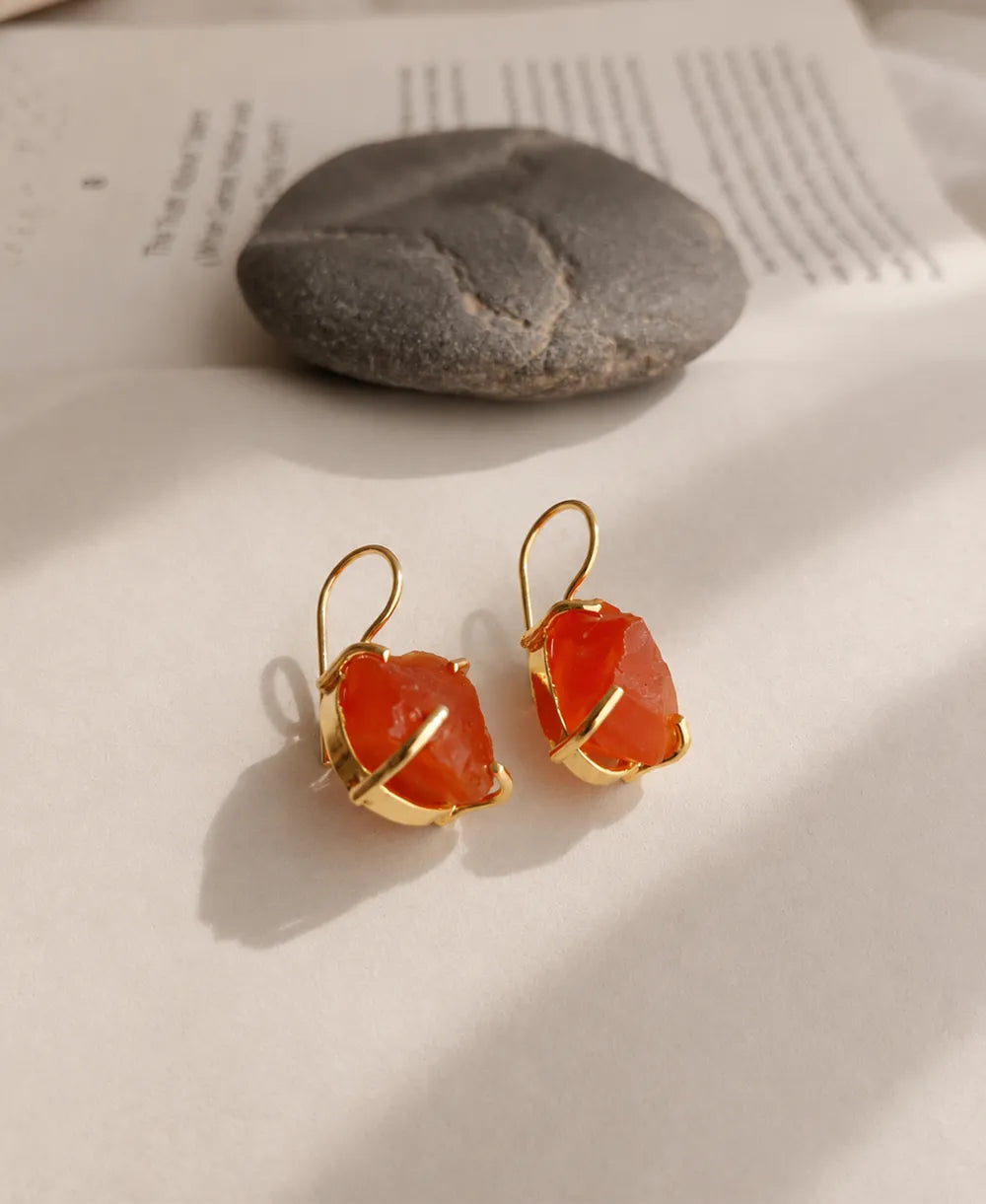 Carnelian Muse Drop Earrings