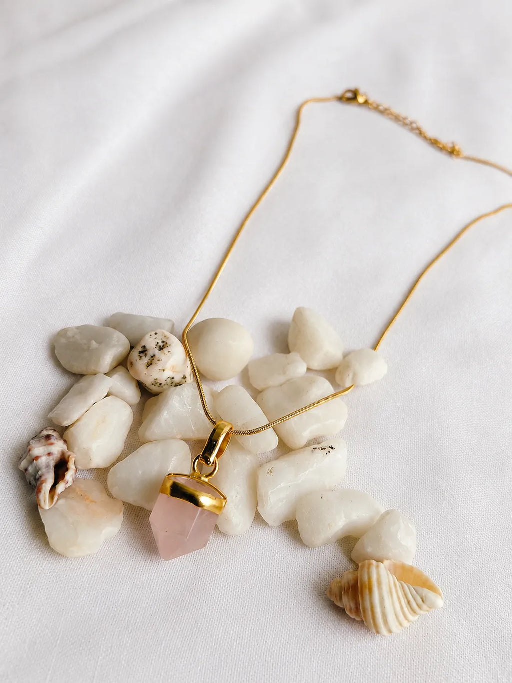 Natural pink gemstone necklace for women