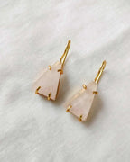 Petal Quartz 18K Gold Plated Drop Earrings