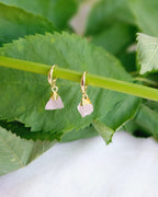 Petal Quartz 18K Gold-Plated Huggie Earrings