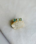 Aquamarine Twin Stone Ring