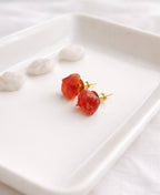 carnelian stud earrings