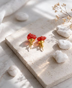 carnelian stud earrings