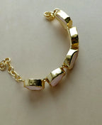 Blush Bloom Rose Quartz 18K Gold Plated Bracelet