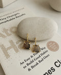 Earthy Smoky Quartz Gold Earrings