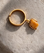 November Birthstone Citrine Adjustable Ring
