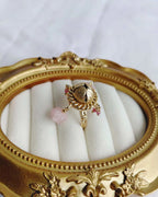 Rose Quartz Heirloom 18K Gold Plated Ring