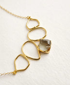 Smoky Quartz Multi-Loop Statement Necklace