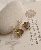 Earthy Smoky Quartz Gold Earrings