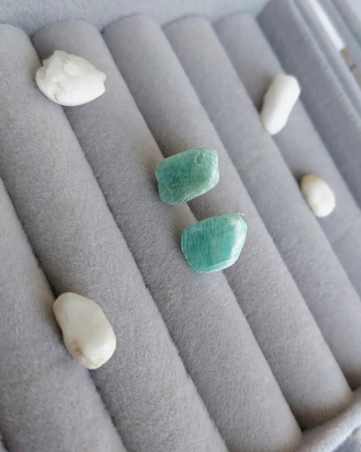 Amazonite Natural Stone Stud Earrings alternate view