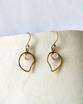 Moonstone Organic Gold Drop Earrings