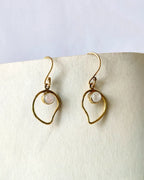 Moonstone Organic Gold Drop Earrings