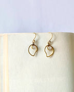 Moonstone Organic Gold Drop Earrings
