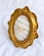 Blush pink gemstone gold ring view 2