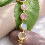 Aurora Gemstone Link Bracelet 3 Aurora Gemstone Link Bracelet natural gemstone jewelry