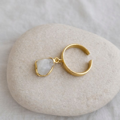 Moonstone Gold Adjustable Ring